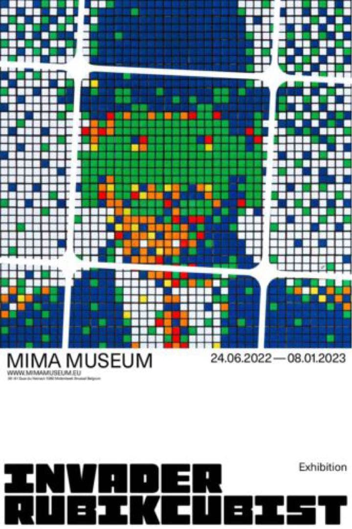 真作 2022 インベーダー invader RUBIKCUBIST ポスター