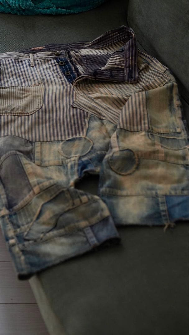 【超希少】KAPITAL 一点物 サルエルショーツ ヴィンテージ加工