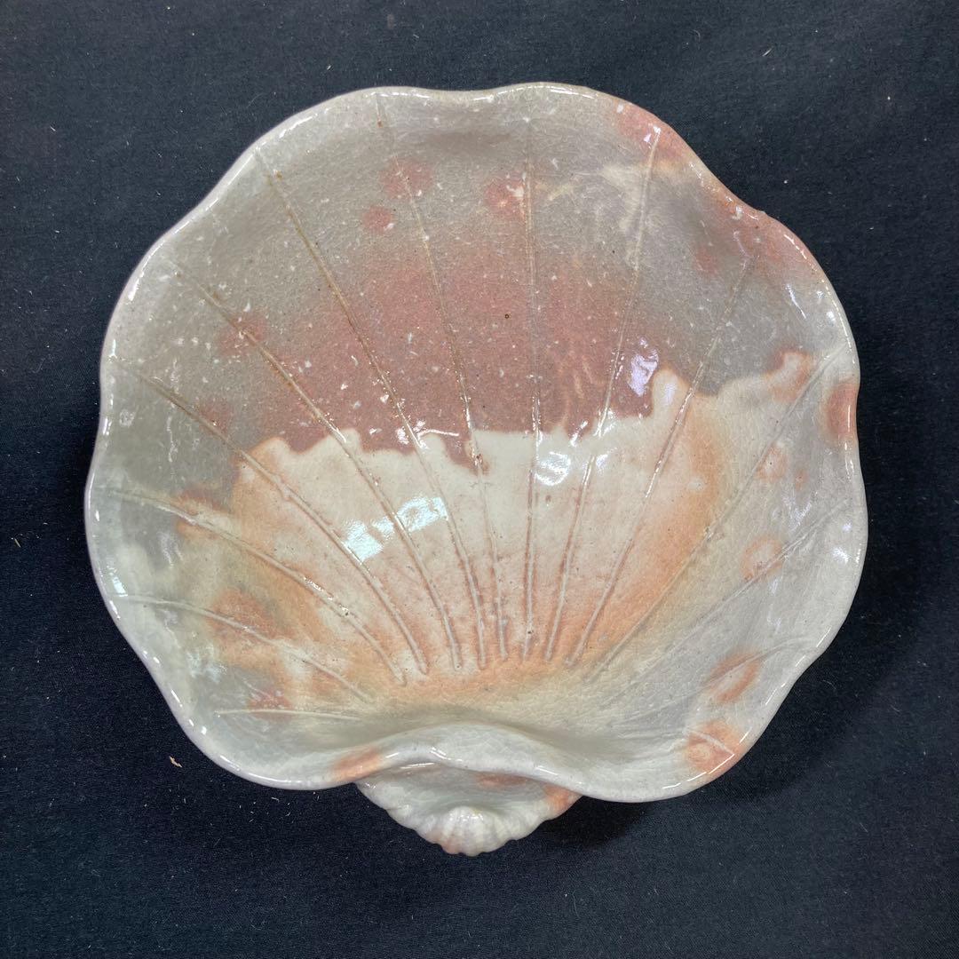 【新品未使用】萩焼 大華山島雲 納富島雲 向付碗 5揃 貝型