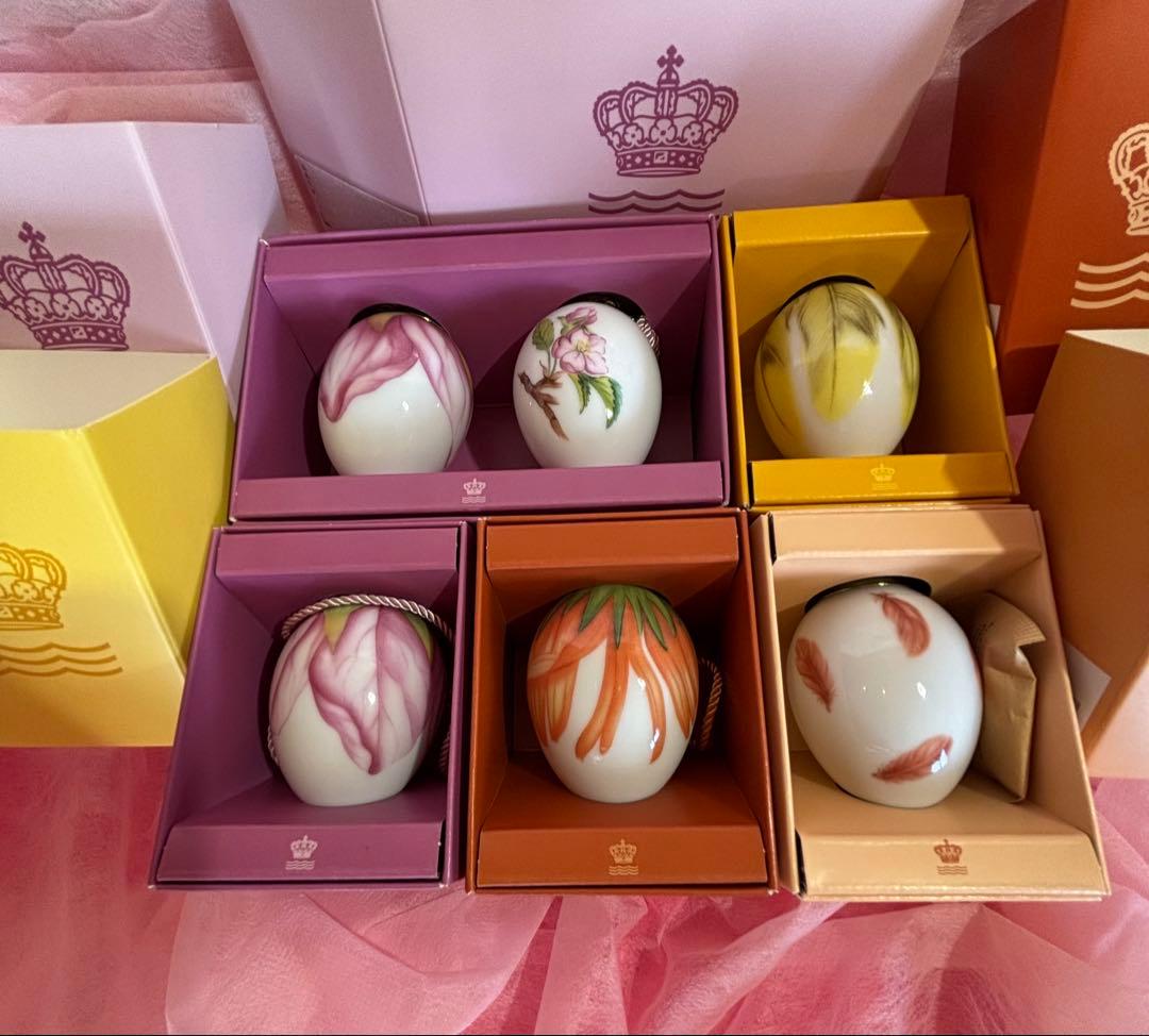 ロイヤルコペンハーゲン イースターエッグ アップルブロッサム 等　6点 新品