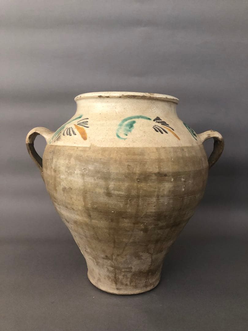 スペイン骨董　両耳壺　花瓶　アンティーク