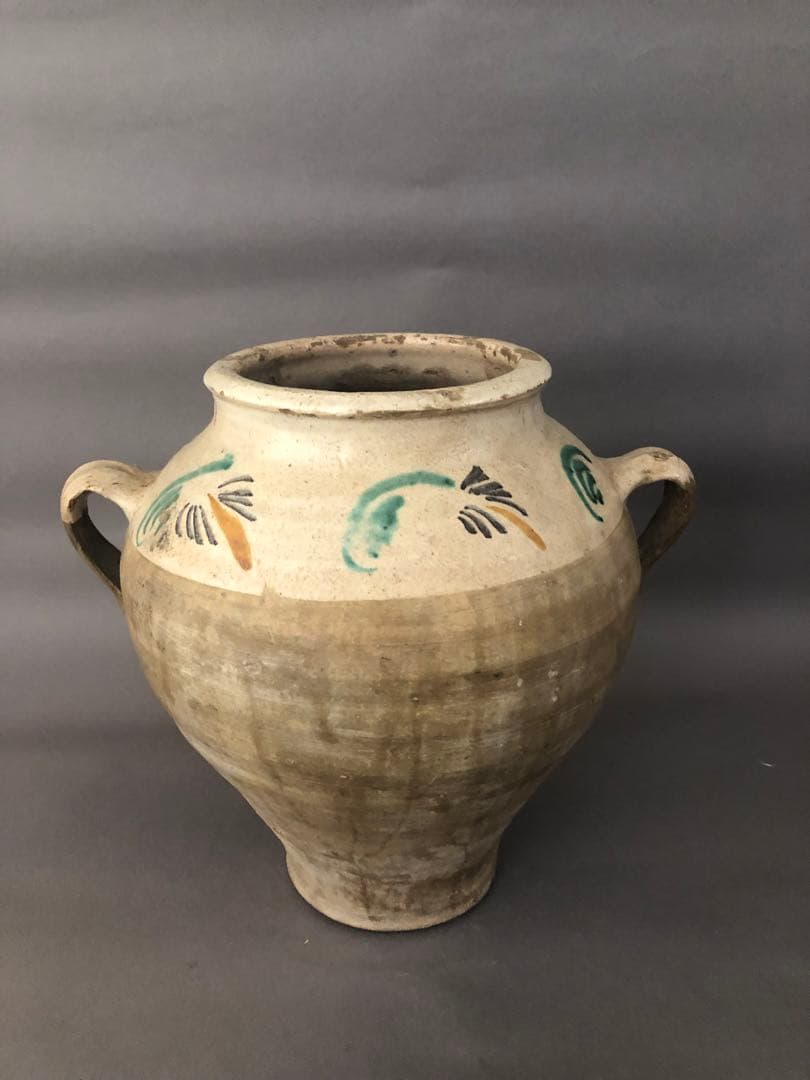 スペイン骨董　両耳壺　花瓶　アンティーク