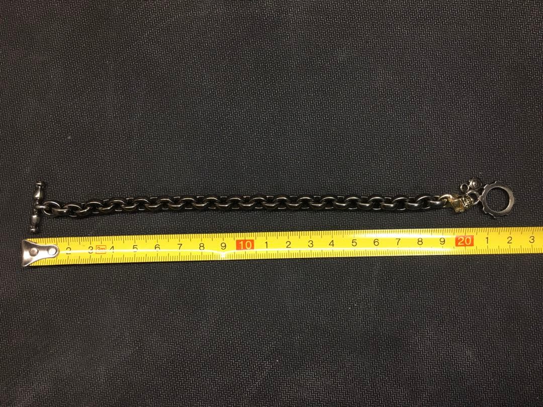 スターリンギア K18タイニースカル/ダイヤアイ/ラージプレーンリンクブラック