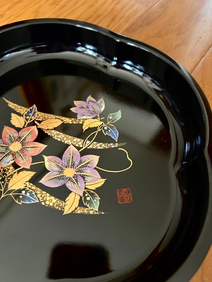 山本寛斎kansai yamamotoデザイン 漆器 盆　輪島塗　漆塗り　おぼん