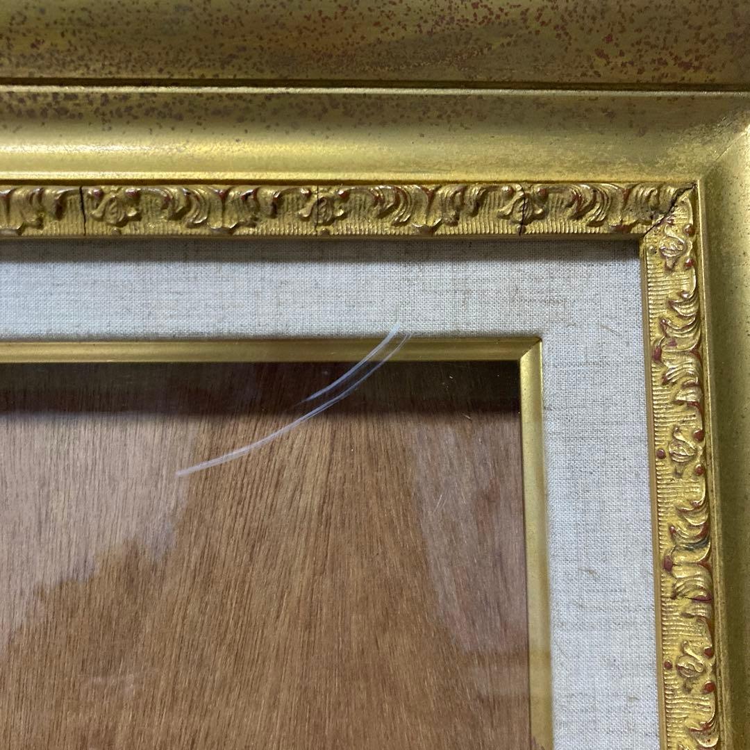 ゴールド装飾木製油彩額縁 アクリル版