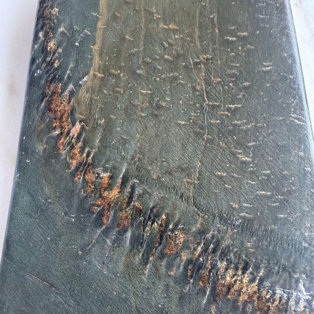 書きぞめに‼️旧家蔵出端渓硯『古松❌瀧　硯』」中國美術　唐木箱と蓋証明書付1点④