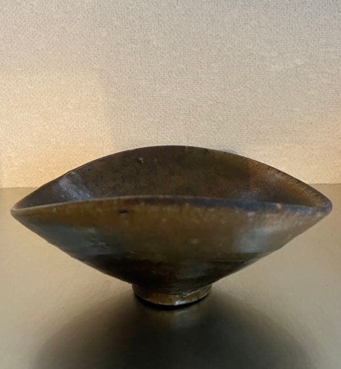 茶碗　備前　杉本立夫　号は泥牛　　京都大吉主人　抹茶碗　桐箱入