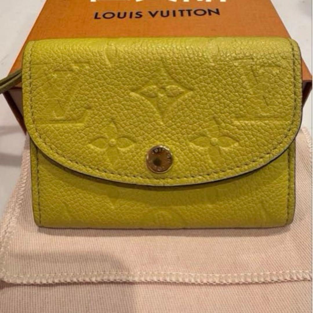 お値下！ ルイヴィトン アンプラント ポルトモネ ロザリ イエロー ケース