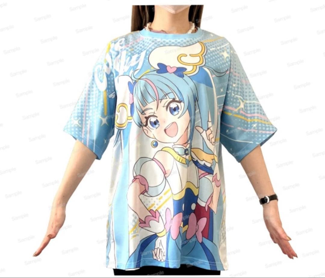 プリキュア　フルグラフィックTシャツ　キュアスカイ　ブルジュラ　フリーサイズ