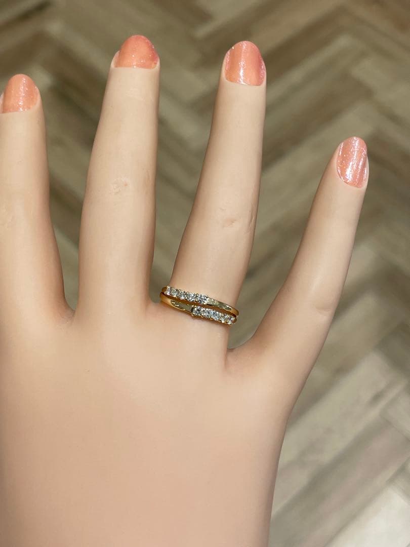 【新品】K18ダイヤモンド0.30ctリング＋サイズ直し