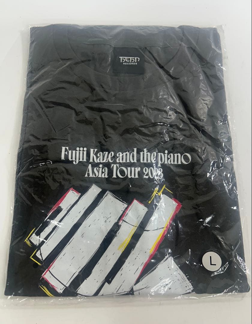 【未使用】藤井風　ブラックピアノ　アジアツアー　Tシャツ　Lサイズ