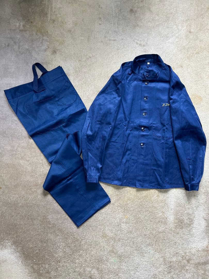 昭和レトロ 当時物 鉄道グッズ 上下セット 資料 ジャケット パンツ レア