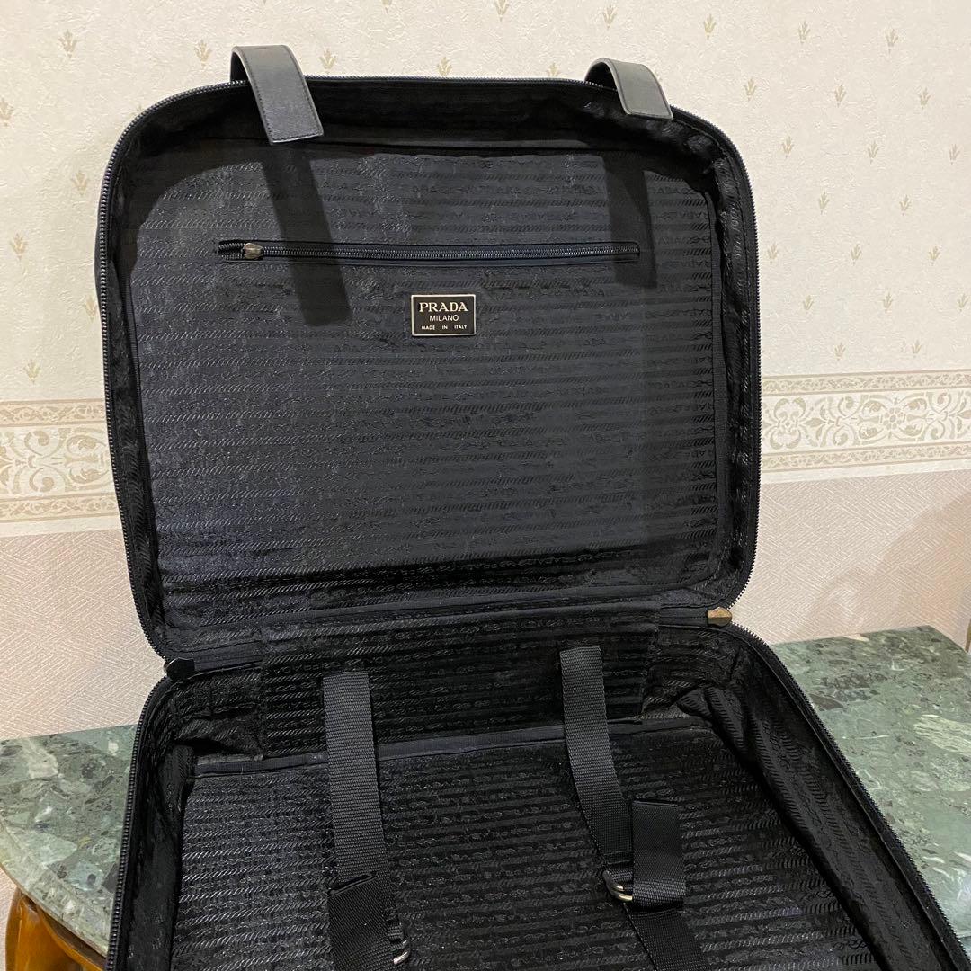 PRADA ビジネスバッグ 三角ロゴ ナイロン×サフィアーノレザー