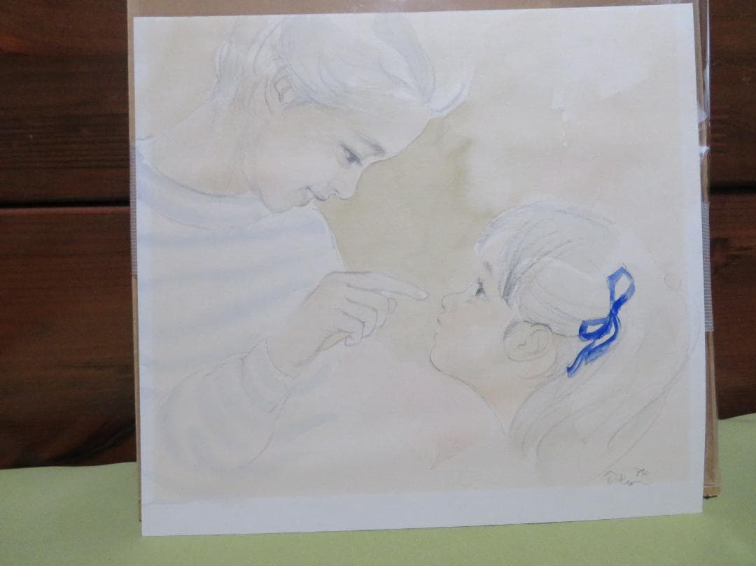 ◆ おおた慶文　「おかあさん」（仮題）  肉筆原画　水彩画 ◆