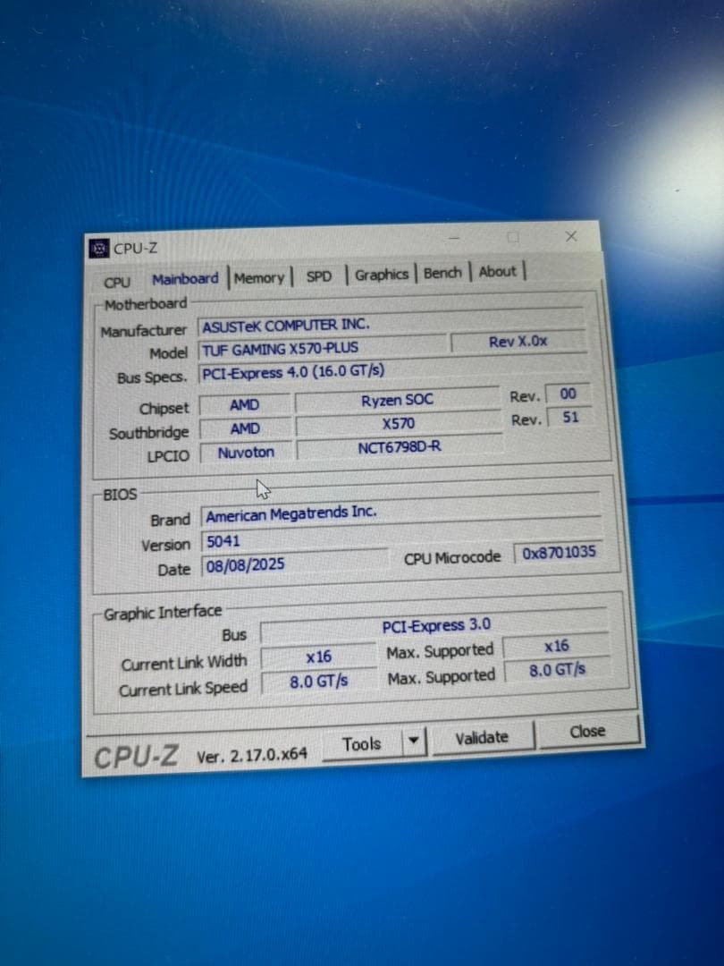 マザーボード Asus Tuf gaming X570 plus