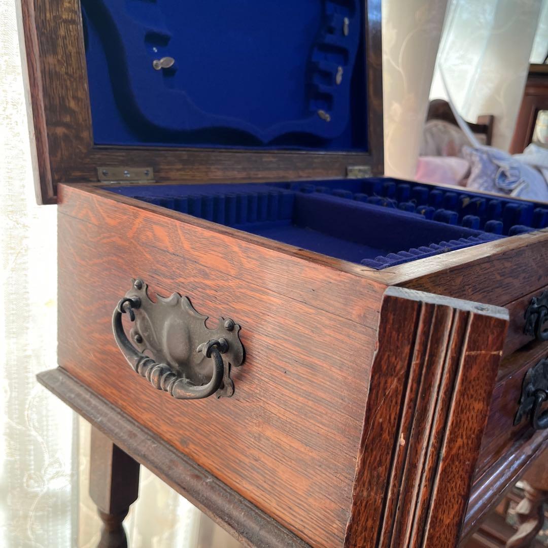 アンティーク　カトラリーケース　コンソールテーブル　ミニチェスト