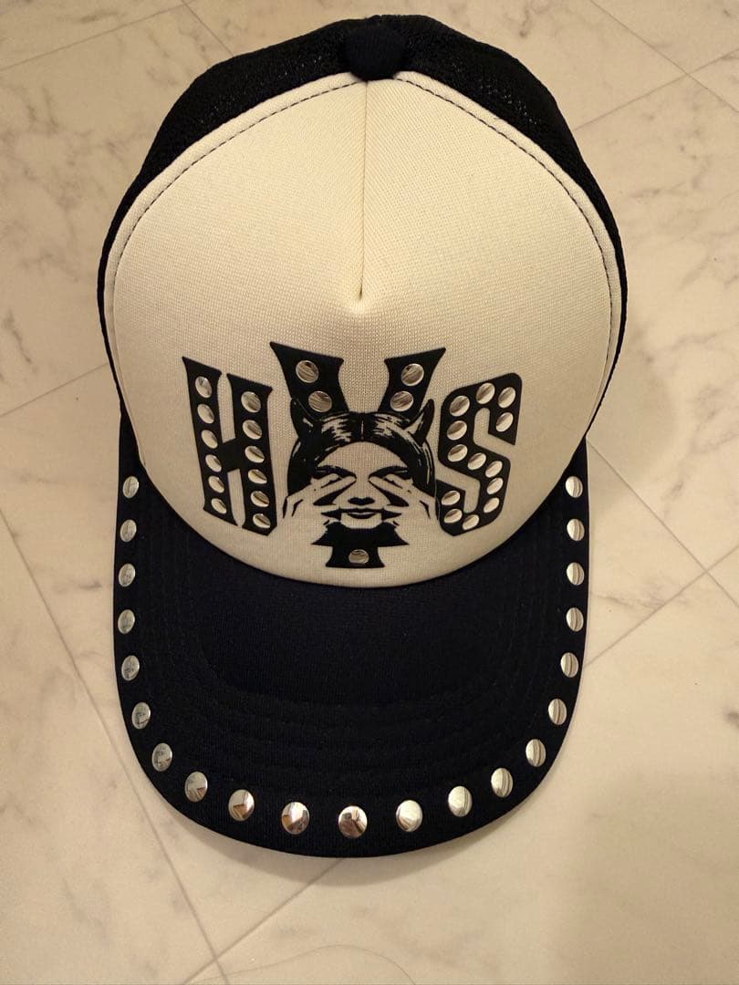 ヒステリックグラマー　キャップ　SEE NO EVIL スタッズメッシュキャップ