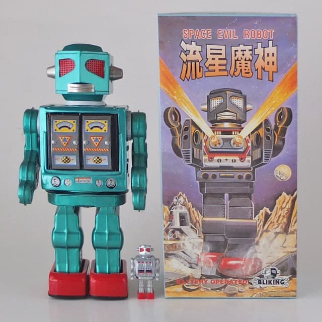 美品メタルハウス 流星魔神[希少メタリックグリーン] ティントイロボット1体付き