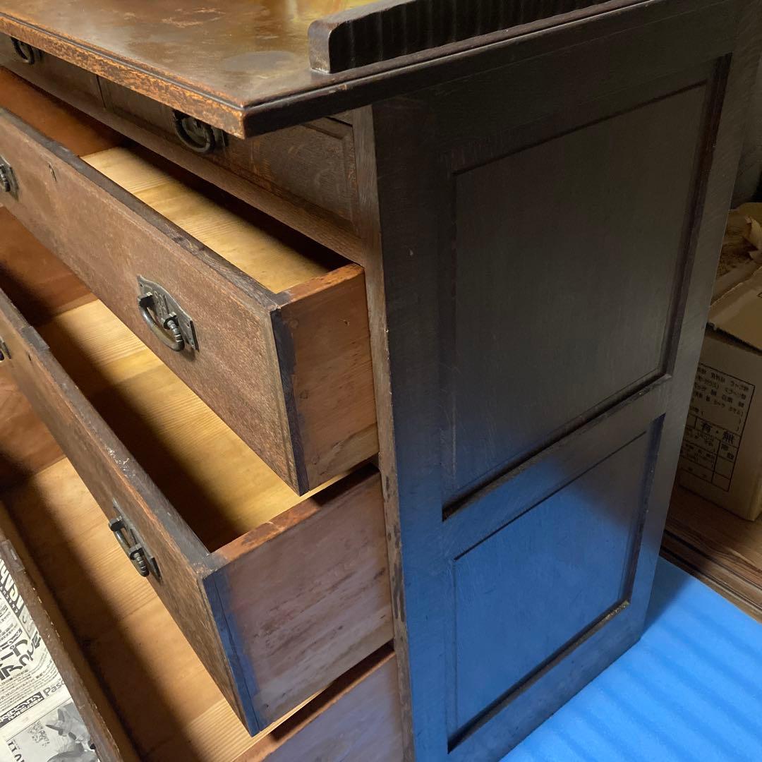 ✳︎アンティーク和家具✳︎ミラー付収納箪笥　シンプル和モダン　年代もの