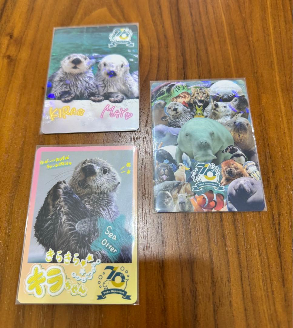 鳥羽水族館 70周年 コレクションカード　３枚セット　レア２枚含