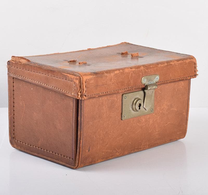 中国　竹嵌　骨牌　背竹牌　麻雀牌　皮ケース付　M　8694