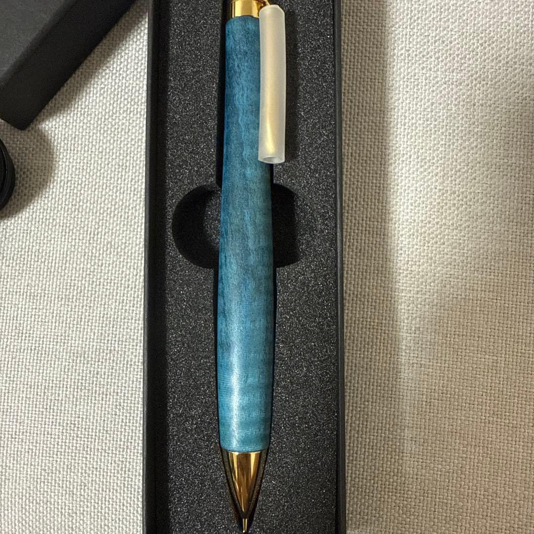 値下げこぶた工房　スタビライドウッド　青　縮み杢