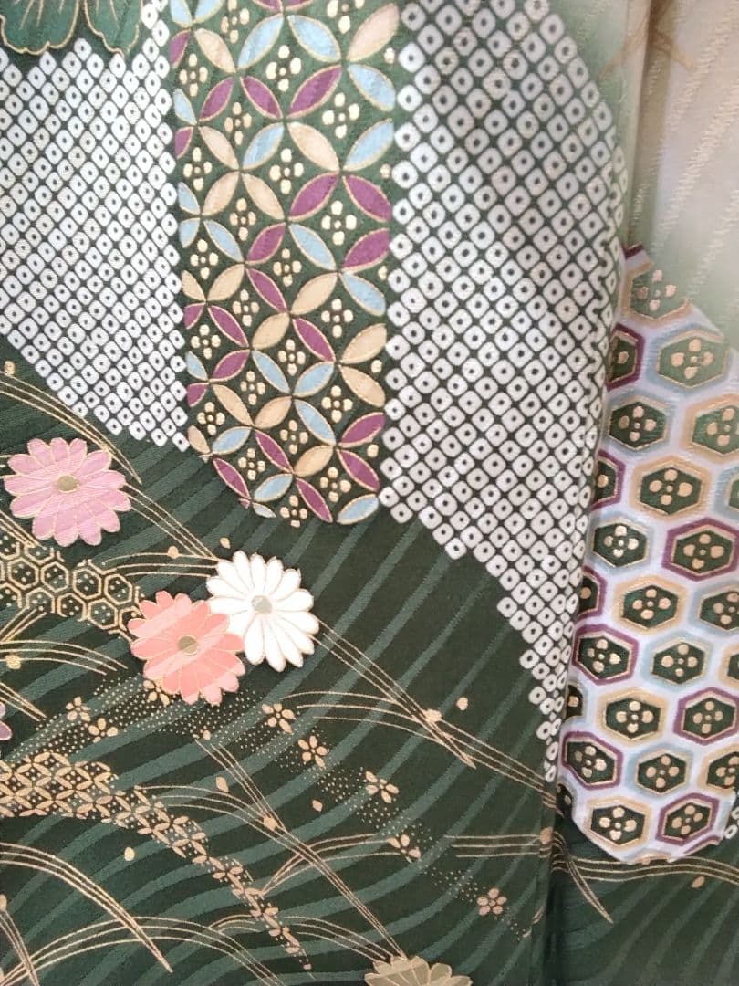 【新春】振袖フルセット、正絹振袖成人式、重ね衿帯揚げ帯締め、西陣唐織袋帯、襦袢