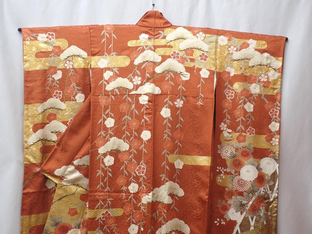 高級振袖 全面柄 金駒刺繍 金彩 身丈164cm(+3cm) 成人式 卒業式