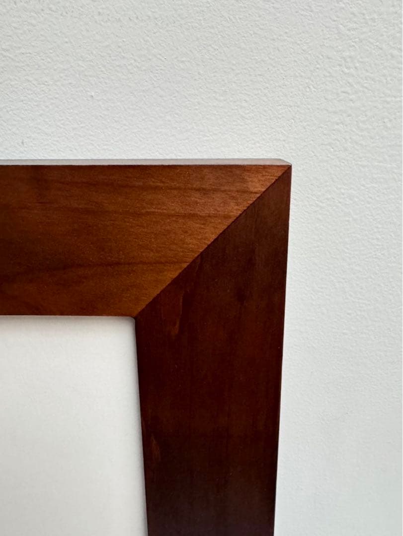 【在庫25】額 額縁 木製 焦茶 ダークブラウン 大きいサイズ アート 写真 e
