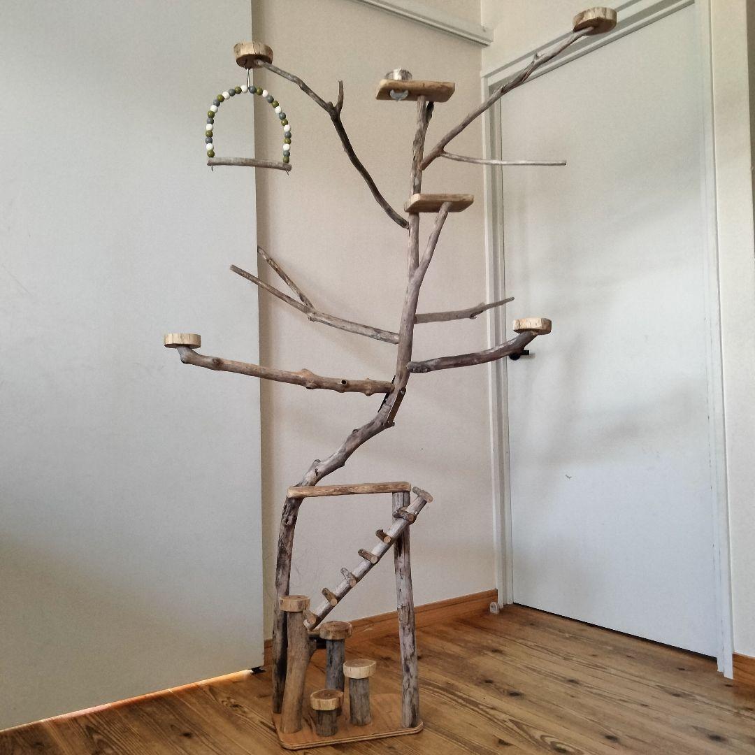 バードアスレチックジム大型 ㊷ 天然木 自然木 流木 インコ おもちゃ