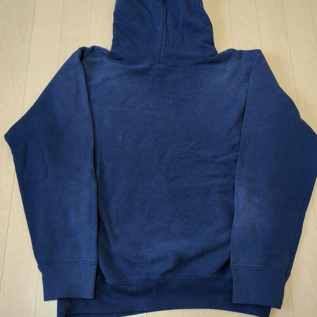 【80s トリコタグ】袖目無しリバースウィーブパーカー スウェット ネイビー L