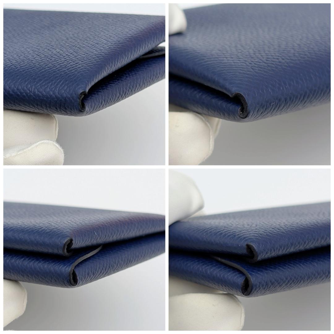 美品 エルメス カルヴィ デュオ エプソン ネイビー B刻印 2023年製