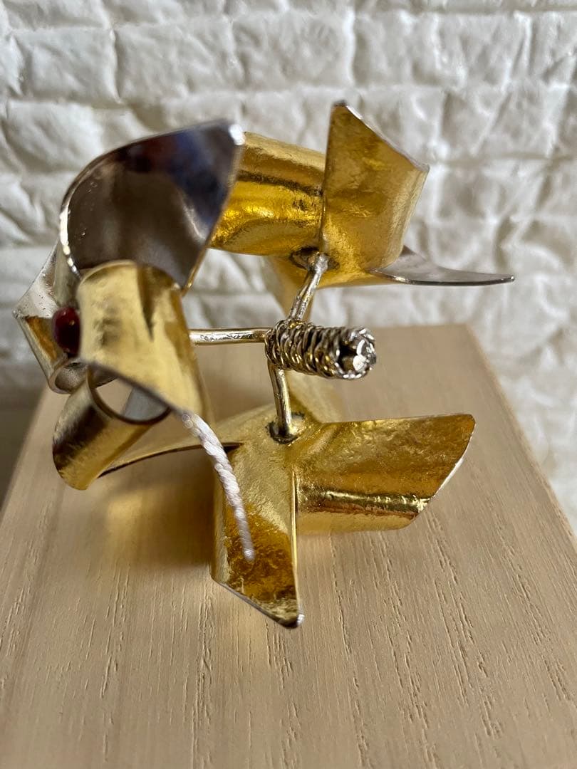 アンティーク品　茶道具　蓋置　喜多庄兵衛作　かざぐるま