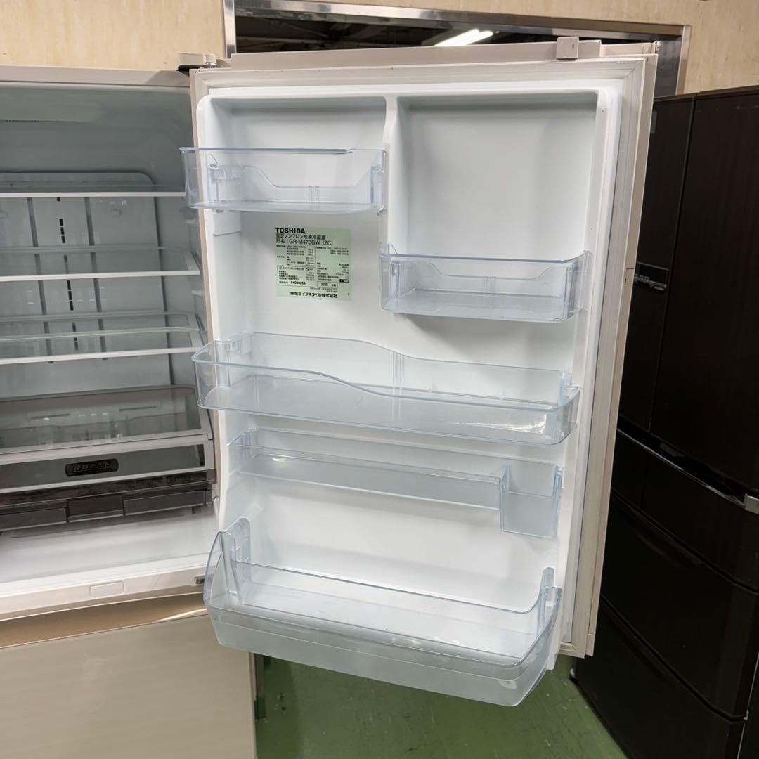 89★2018年製★東芝　冷蔵庫　大型　5ドア 自動製氷　ガラス扉　人気モデル