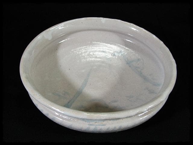 藤原 敬介 恭助 志野 鉢 絵志野 富士山 茶道具 菓子器  c196