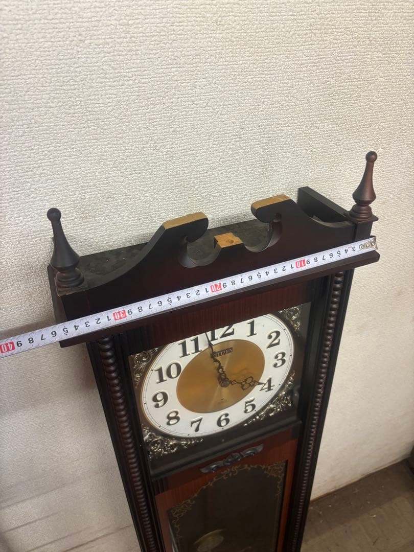 特大 シチズン 柱時計 掛け時計 CITIZEN アンティーク 振り子時計