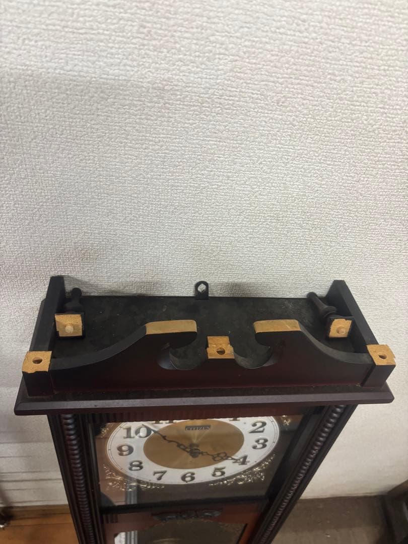 特大 シチズン 柱時計 掛け時計 CITIZEN アンティーク 振り子時計