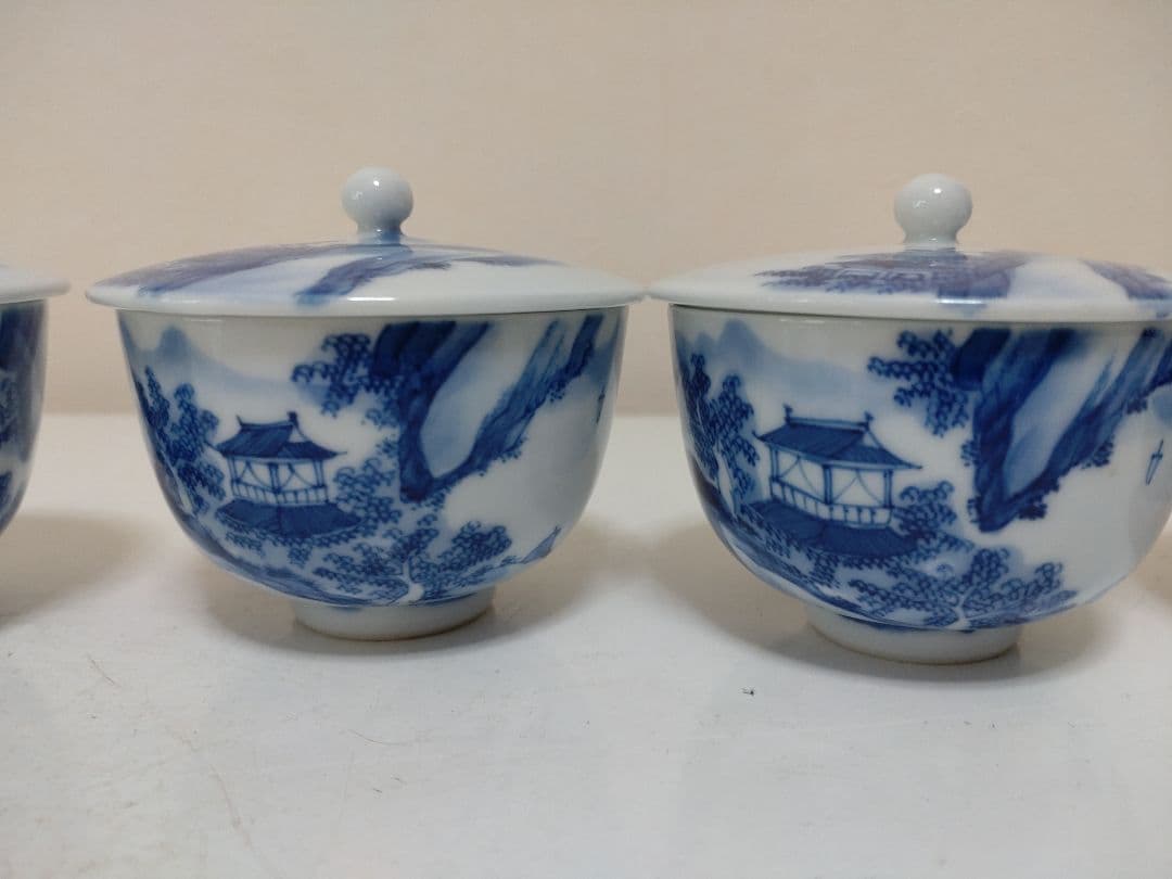 平安 春峯 茶器揃 急須 建水 茶碗五客 煎茶道具