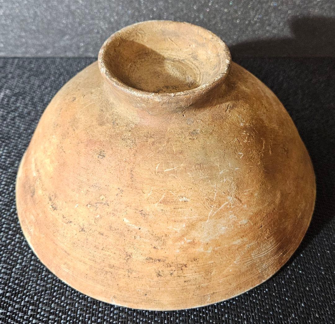 古代マヤ文明❗】彩色　犬の図　半球形鉢　出土品　コレクター蔵品　古代土器　古陶器