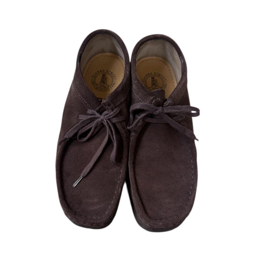 クラークス ワラビー ブラウン スエード モカシン Clarks
