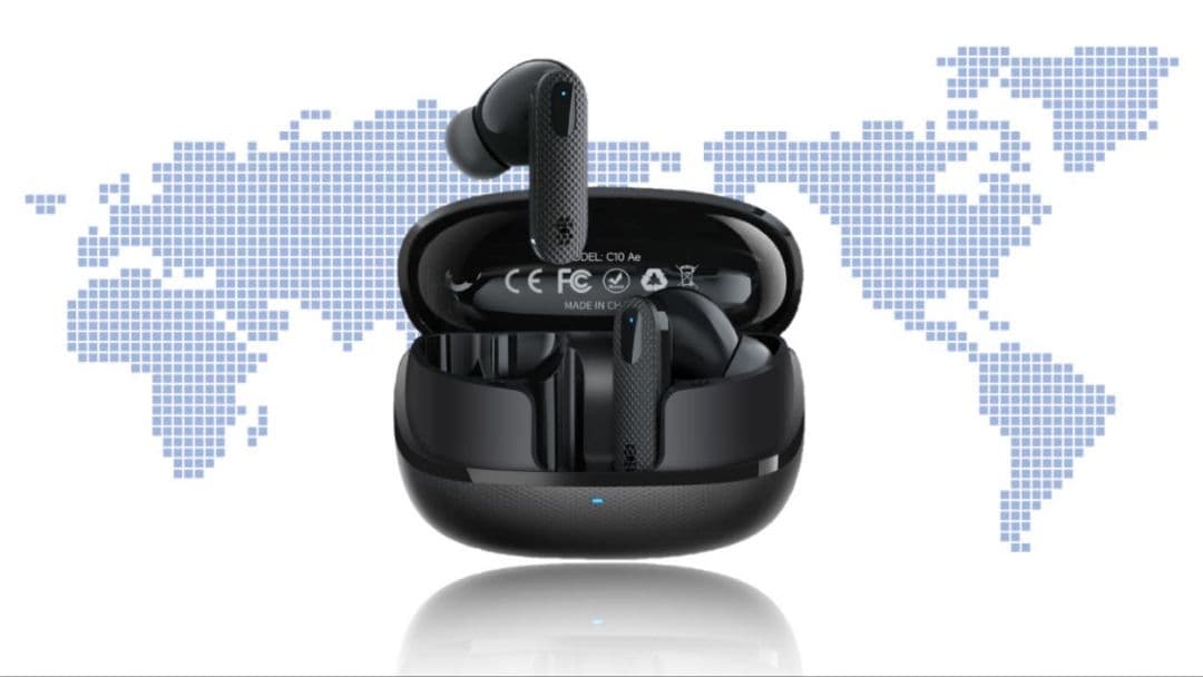 同時通訳ワイヤレスイヤホン　　　　Fineblue C10Ae　　ブラック