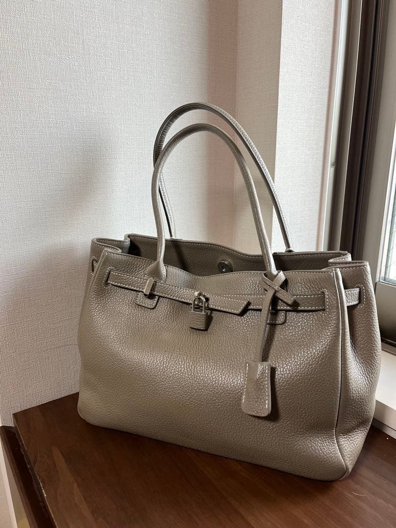 ◯専用傳濱野ハマノHamanoエトゥープミーティアバッグバッグ レザー 牛革