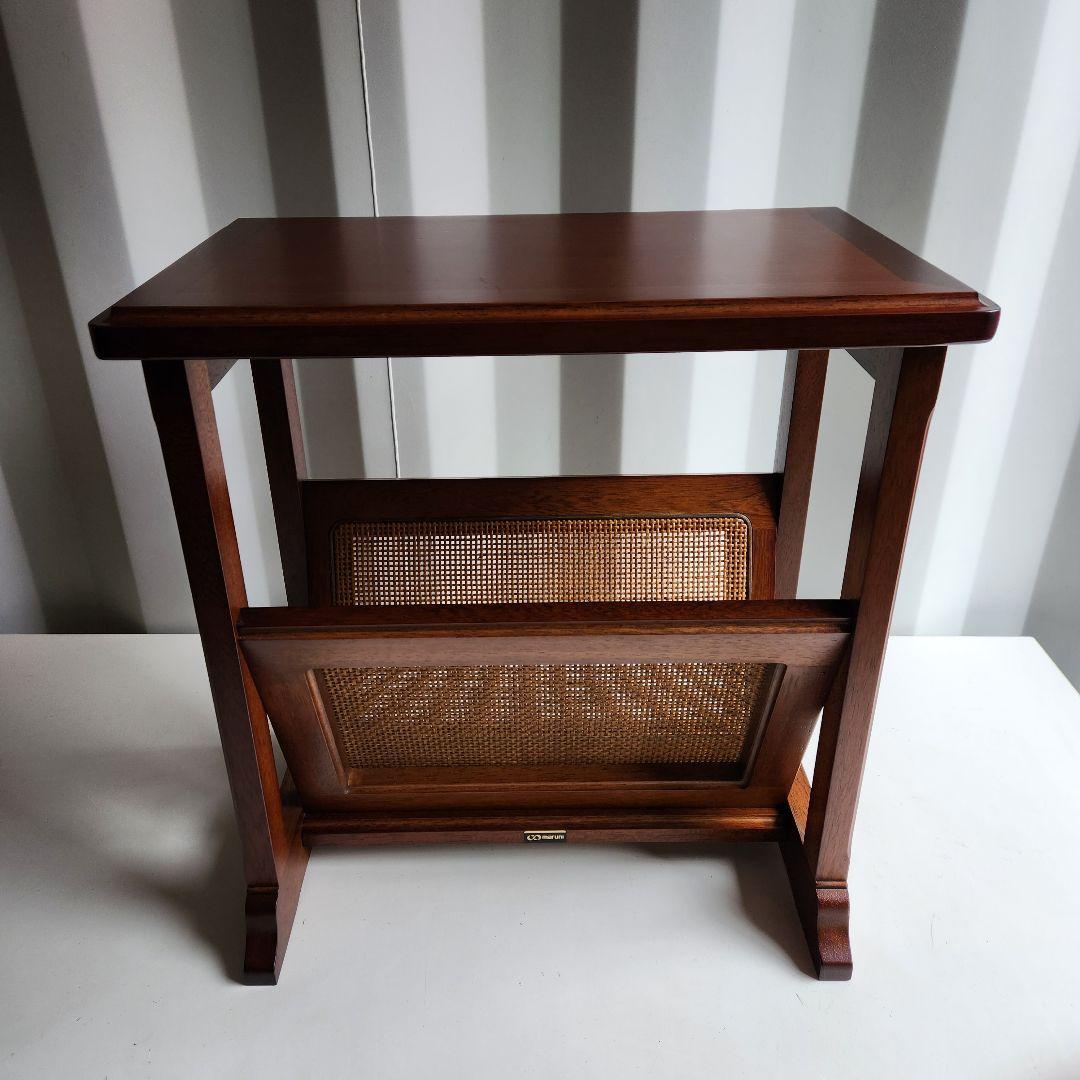 極美品　maruni　マルニ木工　地中海　マガジンラック　サイドテーブル