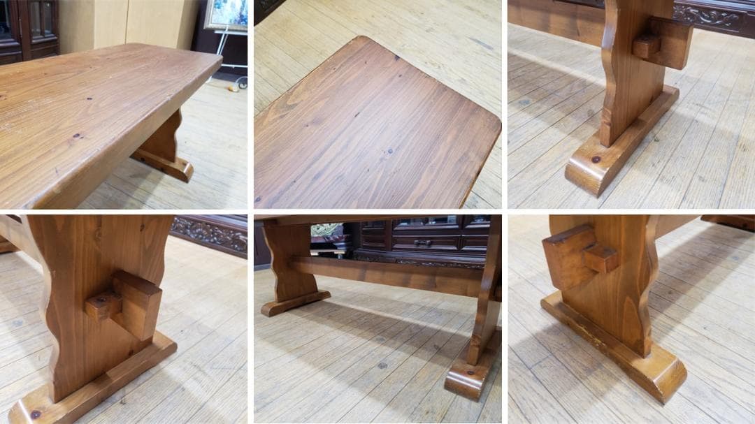 ラスカル 　ｌ51　パイン材 ベンチダイニング ４点セット