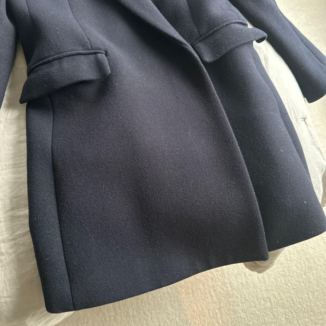 値下❗️Estnation エストネーション　ダークネイビーコート　ダブルブレスト