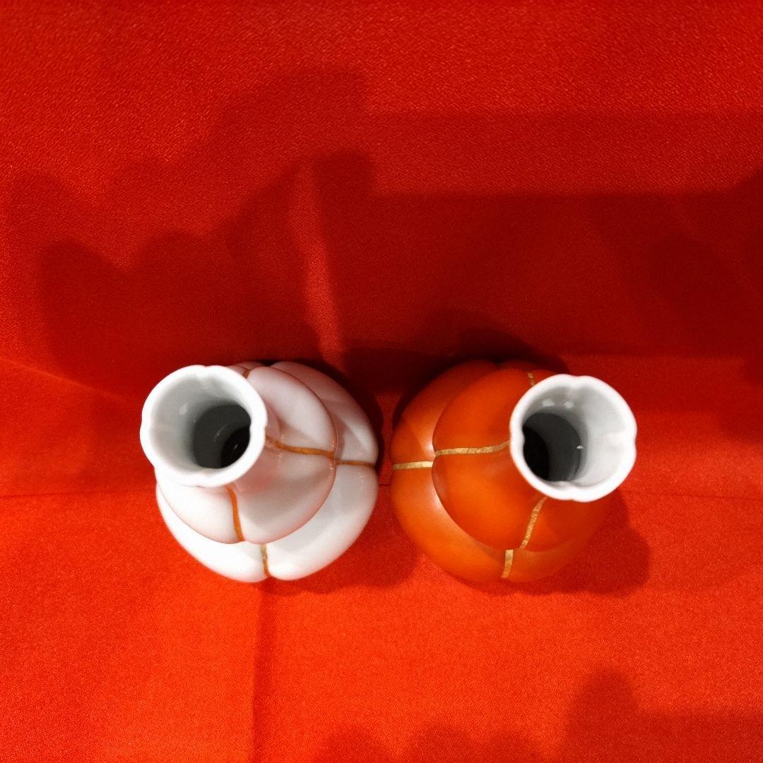 永楽即全 紅白酒瓶 1対(2点) 永楽善五郎 徳利 酒器 京焼