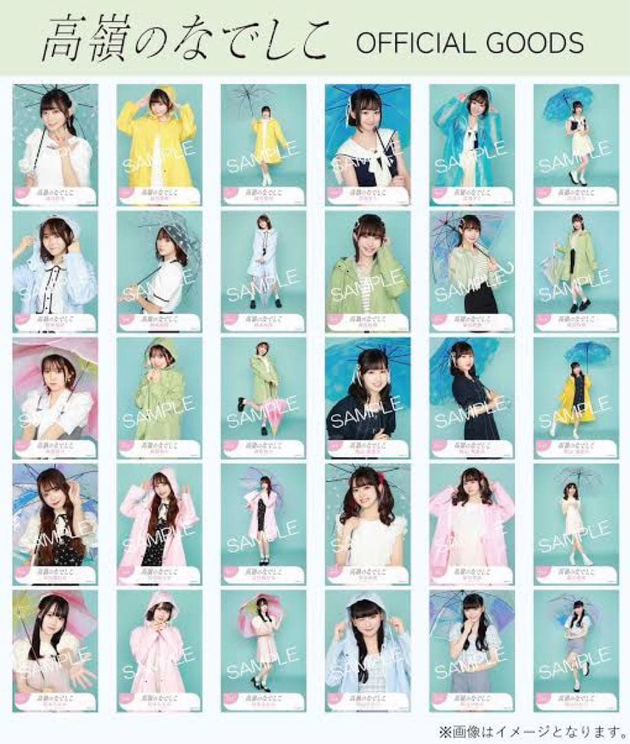 高嶺のなでしこ　生写真　梅雨ver コンプ たかねこ 30枚