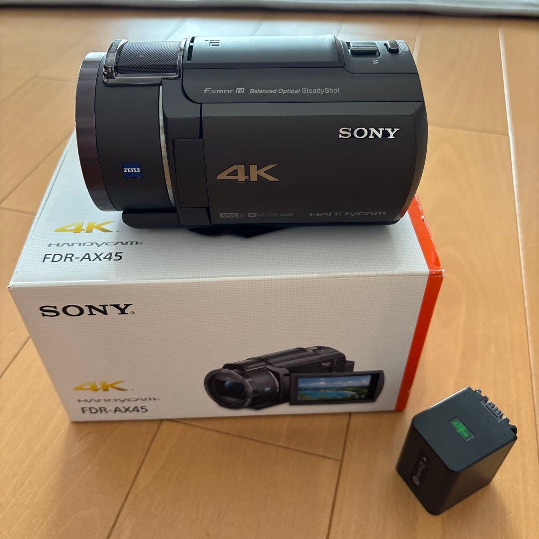 あんこSONY FDR-AX45 4Kビデオカメラ本体 バッテリー付き
