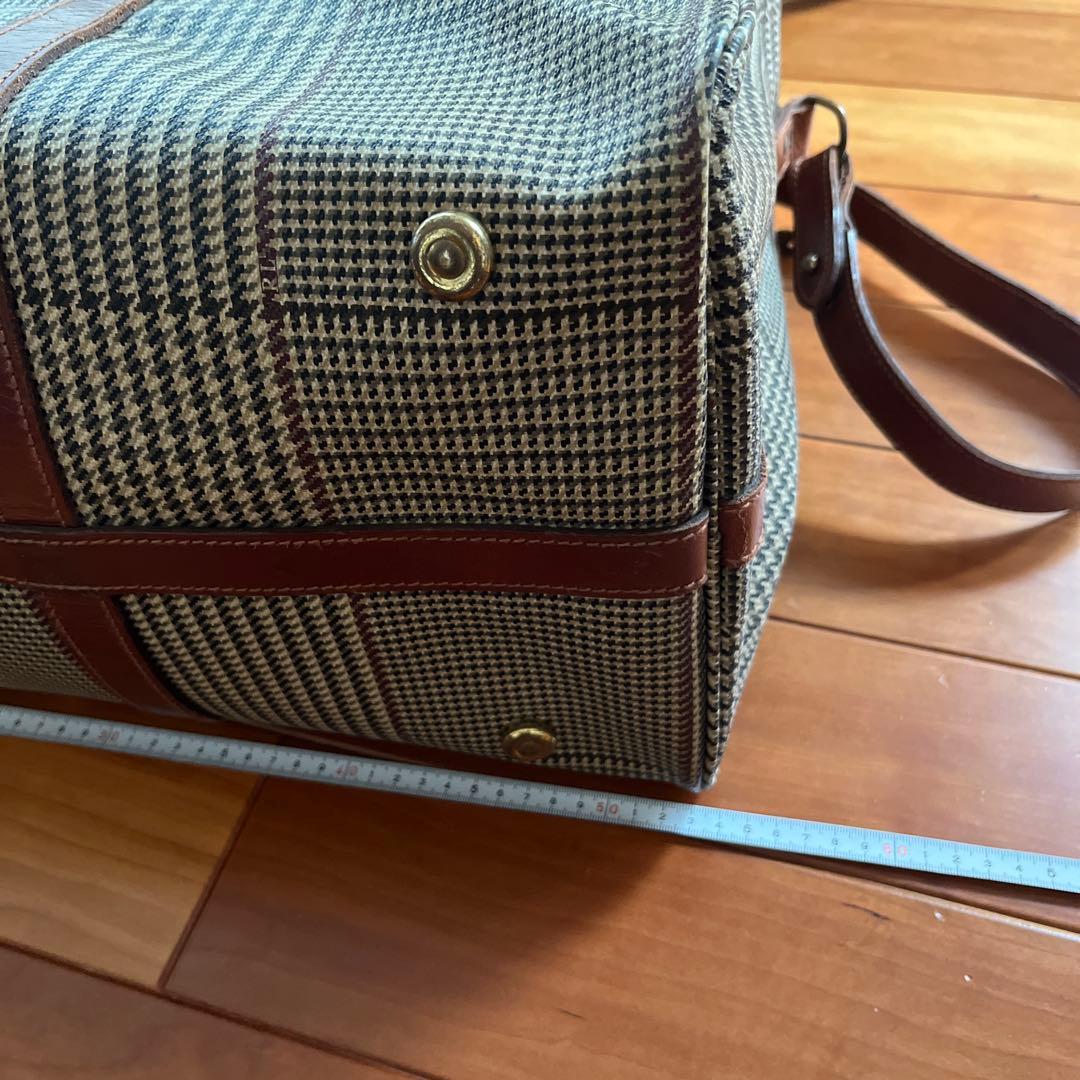 ラルフローレン　ボストンバッグ　2way　斜め掛け　鍵付き　千鳥格子