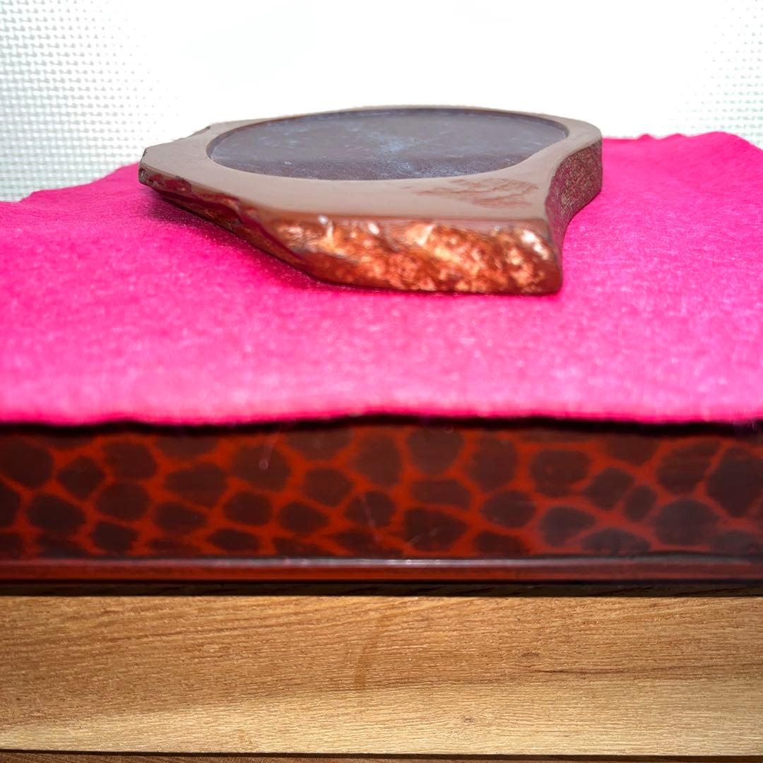 ⭕️岩手県　紫雲石硯　佐藤鉄三郎　希少　20cm超　かなり古い作　石紋綺麗